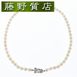 ミキモト(MIKIMOTO)のミキモト MIKIMOTO パール ネックレス K18 ホワイトゴールド × パール57個 8699(ネックレス)