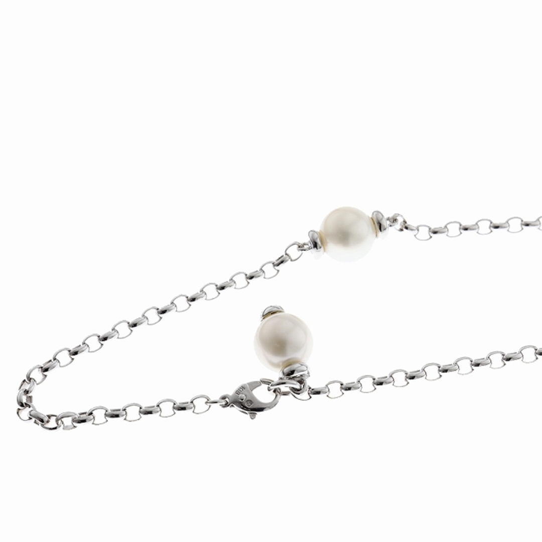 MIKIMOTO(ミキモト)の(美品) ミキモト MIKIMOTO ステーションパール ネックレス K18 WG × パール 8517 レディースのアクセサリー(ネックレス)の商品写真