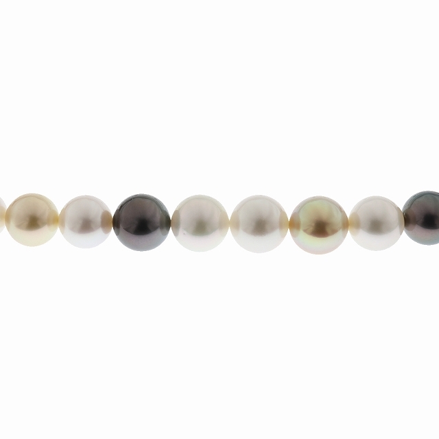 MIKIMOTO(ミキモト)の(美品)ミキモト MIKIMOTO マルチカラー パール ネックレス K18 WG × マルチカラーパール 糸交換済 8961 レディースのアクセサリー(ネックレス)の商品写真