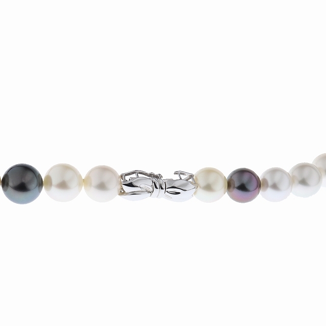 MIKIMOTO(ミキモト)の(美品)ミキモト MIKIMOTO マルチカラー パール ネックレス K18 WG × マルチカラーパール 糸交換済 8961 レディースのアクセサリー(ネックレス)の商品写真