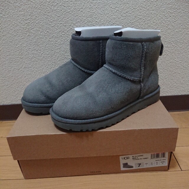 ugg classic mini  グレー US7 アグ ムートンブーツ