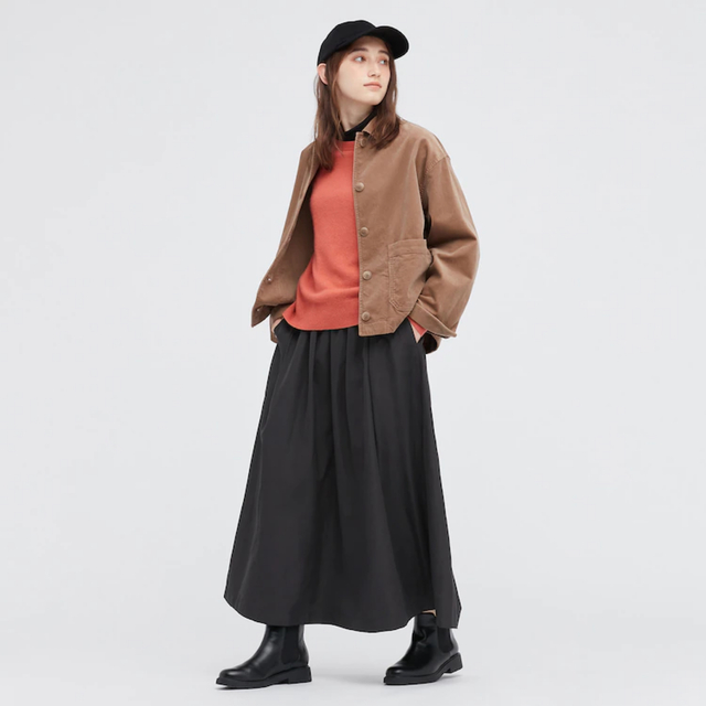 UNIQLO(ユニクロ)のユニクロ ボリュームロングスカート レディースのスカート(ロングスカート)の商品写真