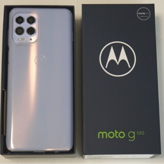 モトローラ(Motorola)の専用:Motorola moto g100 日本モデル イリディセントスカイ美品(スマートフォン本体)