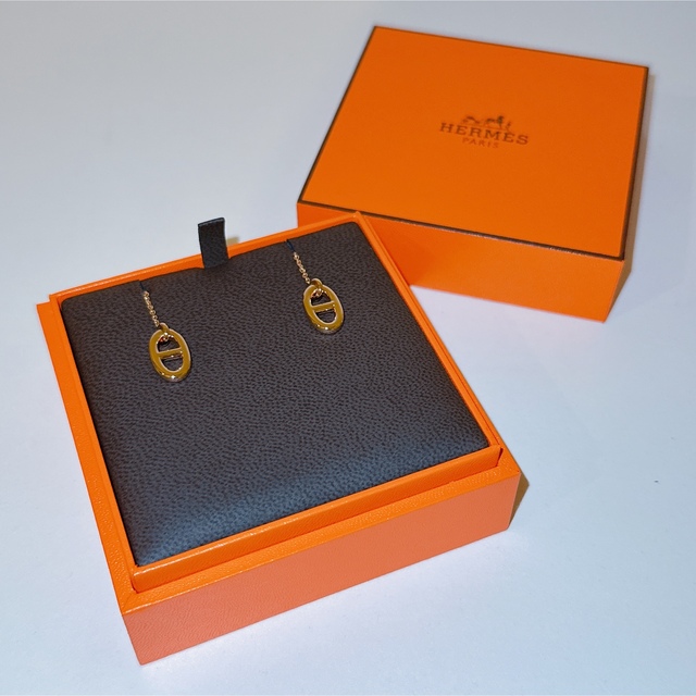 Hermes(エルメス)の【新品・未開封品】エルメス ファランドール ピアス PM ピンクゴールド レディースのアクセサリー(ピアス)の商品写真