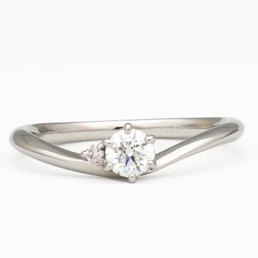 Disney(ディズニー)の（美品）ディズニー disney プリンセス シンデレラ リング 指輪  9号 プラチナ900 ダイヤモンド 0.20ct ピンク ダイヤモンド 0.01ct 8677 レディースのアクセサリー(リング(指輪))の商品写真