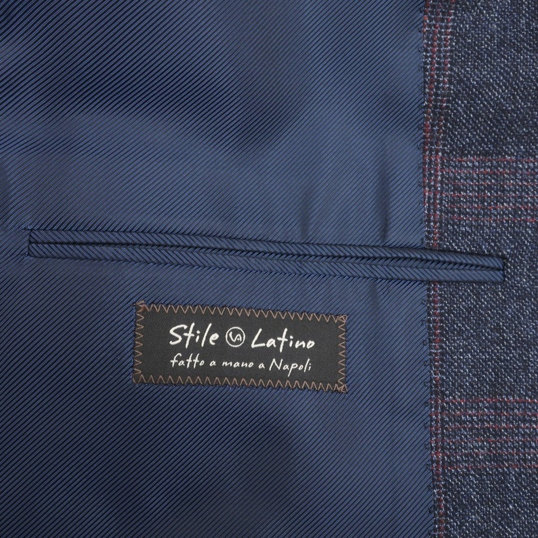 【新品】スティレ ラティーノ STILE LATINO ウール チェック 3B セットアップ スーツ【サイズ48】【メンズ】