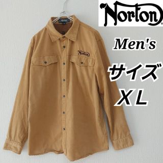 ノートン(Norton)のドック様専用【Norton】ノートン刺繍入りライダースシャツ/メンズＸＬキャメル(シャツ)