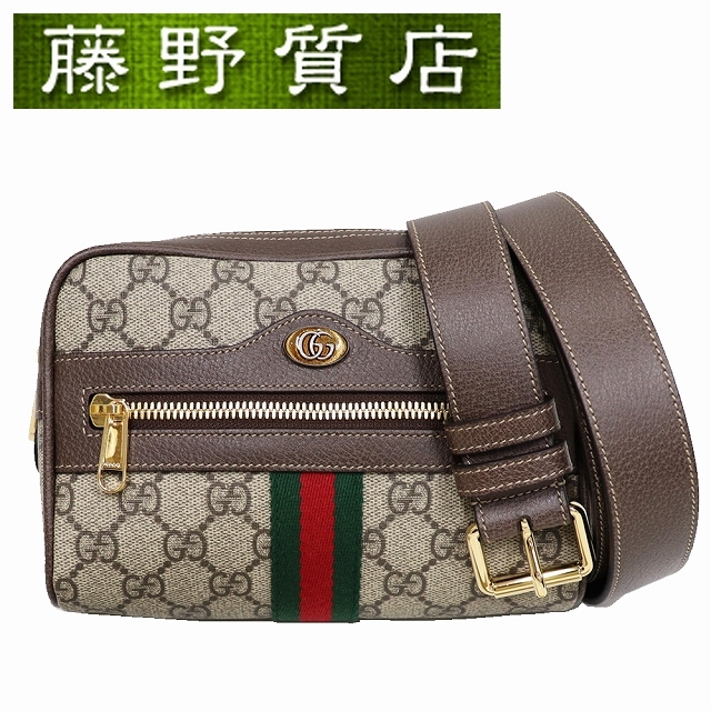 新作からSALEアイテム等お得な商品満載】 グッチ （未使用） Gucci GUCCI 8114 517076 ベージュ×ブラウン GGスプリーム  オフィディア スモール ウエストバッグ ウエストポーチ ボディバッグ+ウエストポーチ