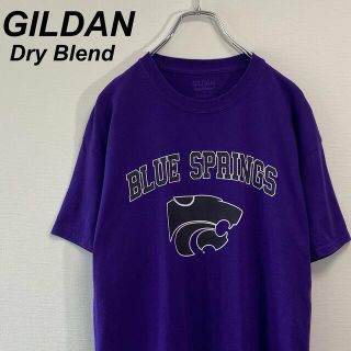 ギルタン(GILDAN)のUSA 古着 ギルダン 半袖 Tシャツ L 英字ロゴ パープル(Tシャツ/カットソー(半袖/袖なし))