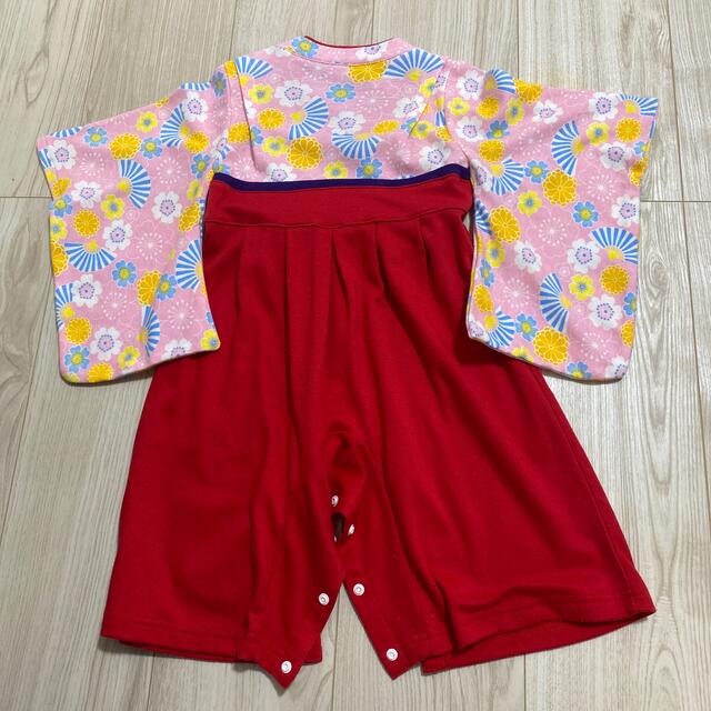 袴風カバーオール　ロンパース　 キッズ/ベビー/マタニティのキッズ服女の子用(90cm~)(和服/着物)の商品写真