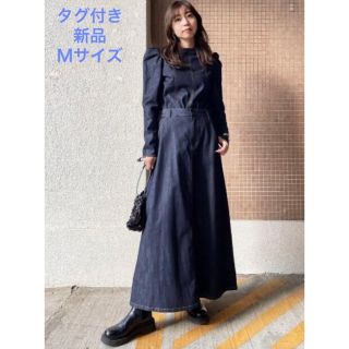 アメリヴィンテージ(Ameri VINTAGE)のタグ付き【Ameri 】 POWER SHOULDER DENIM SET UP(ロングワンピース/マキシワンピース)