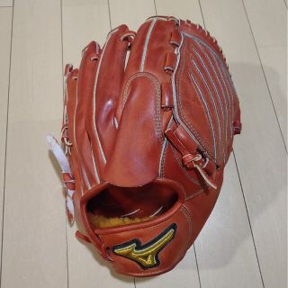 ミズノ(MIZUNO)のミズノプロ　投手　ピッチャー　硬式　グローブ　グラブ　キップレザー　レッド(グローブ)