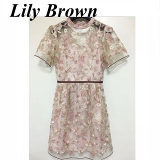 リリーブラウン(Lily Brown)のLily Brown フラワーコードレースワンピ―ス 【ミニワンピ】(ミニワンピース)