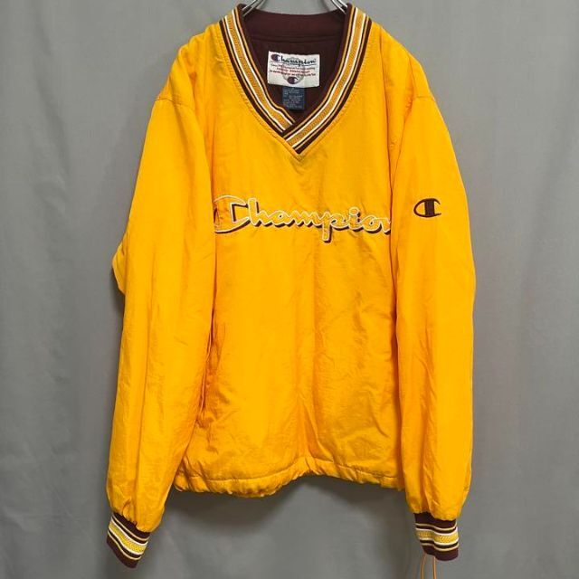 チャンピオン champion ナイロンプルオーバー Vネック コットン裏地