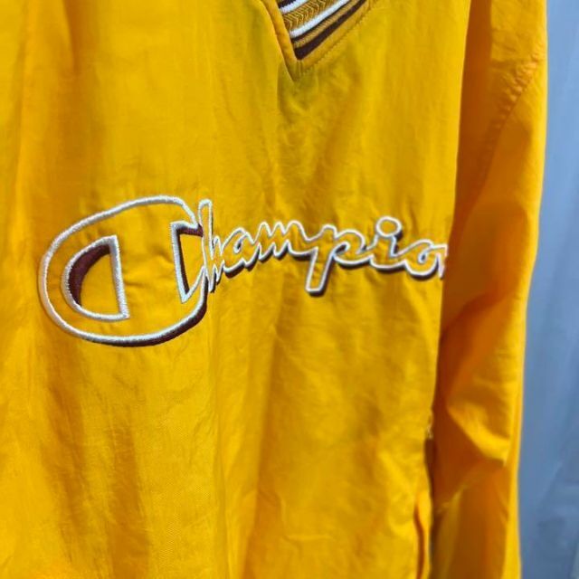 チャンピオン champion ナイロンプルオーバー Vネック コットン裏地