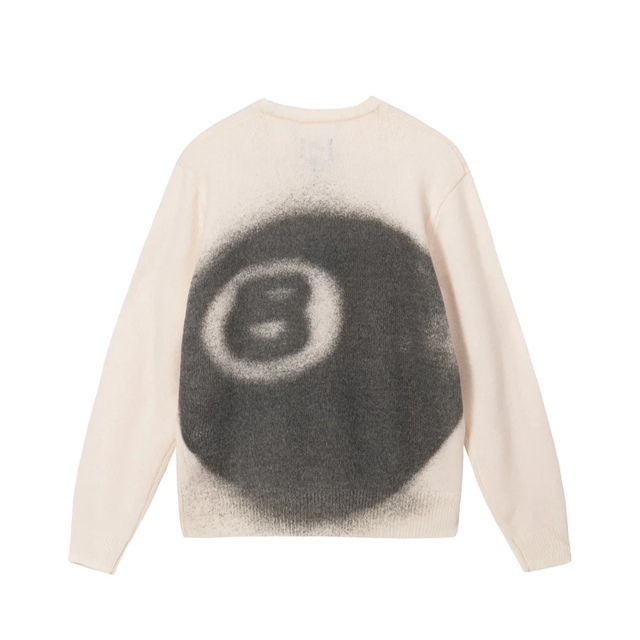 STUSSY(ステューシー)のMサイズ Stussy 8 ball spray sweater メンズのトップス(ニット/セーター)の商品写真