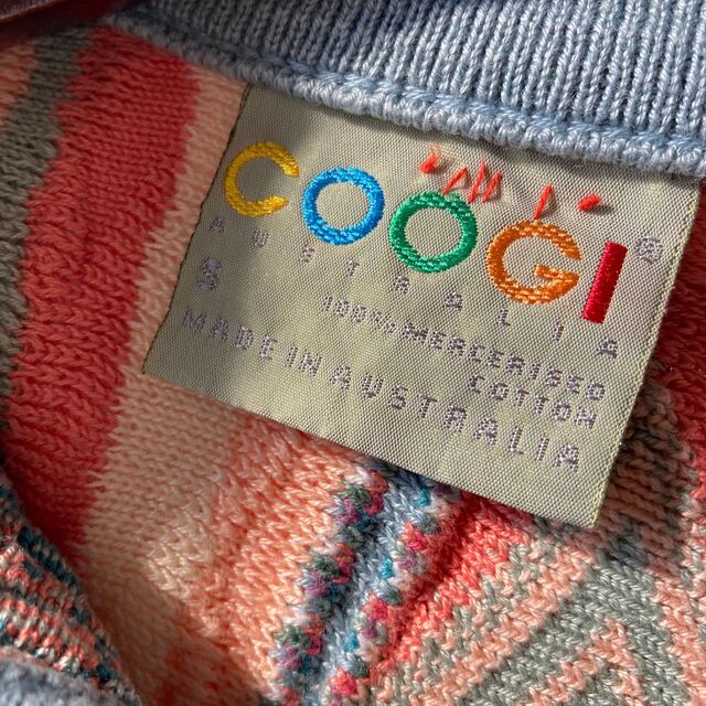 スペシャル】coogi 原色系 立体構造 編込み 3Dニット カーディガン