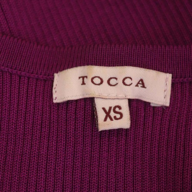 TOCCA(トッカ)のトッカ TOCCA シルクリブカーディガン ニット 長袖 XS ピンクパープル レディースのトップス(カーディガン)の商品写真