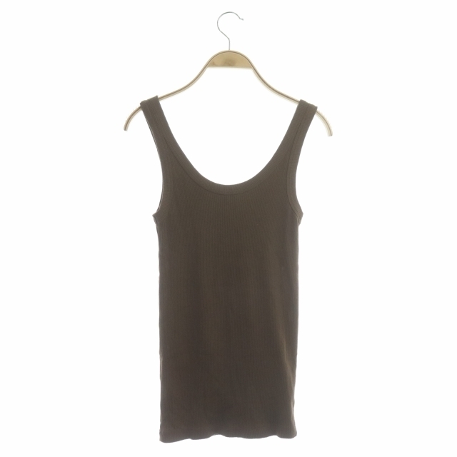 ドゥーズィエムクラス 19SS リブ タンクトップ 茶 ブラウン /ES ■OS