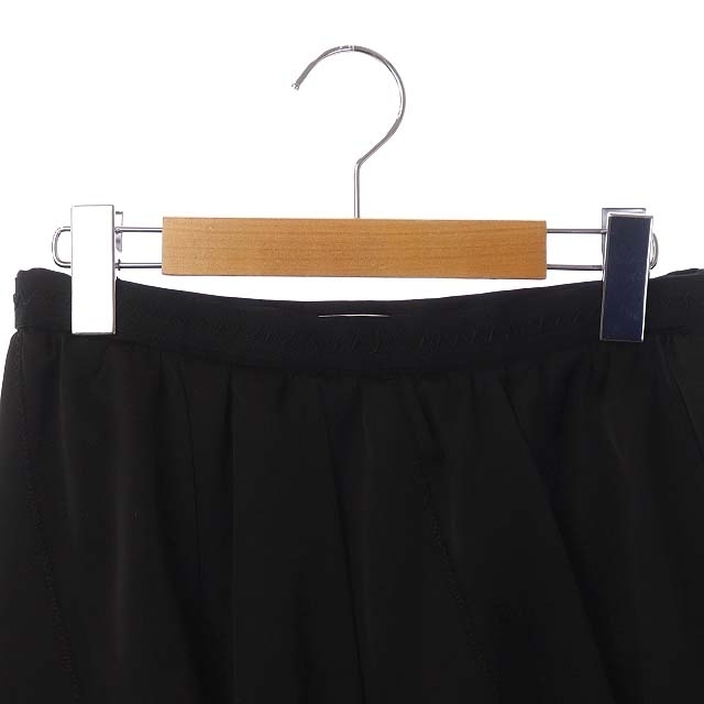 プラダ 刺繍サテンスカート バルーンスカート ひざ丈 42 黒 /DF ■OS