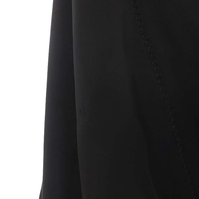 プラダ 刺繍サテンスカート バルーンスカート ひざ丈 42 黒 /DF ■OS