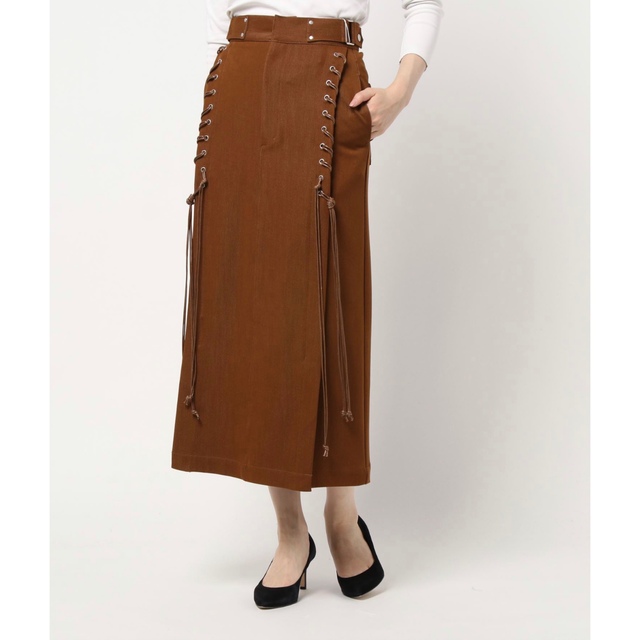 Ameri VINTAGE(アメリヴィンテージ)のWRAPPING CODE SKIRT / AMERI VINTAGE アメリ レディースのスカート(ロングスカート)の商品写真