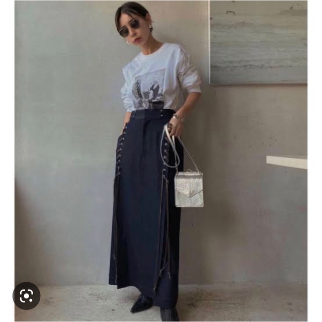 Ameri VINTAGE(アメリヴィンテージ)のWRAPPING CODE SKIRT / AMERI VINTAGE アメリ レディースのスカート(ロングスカート)の商品写真