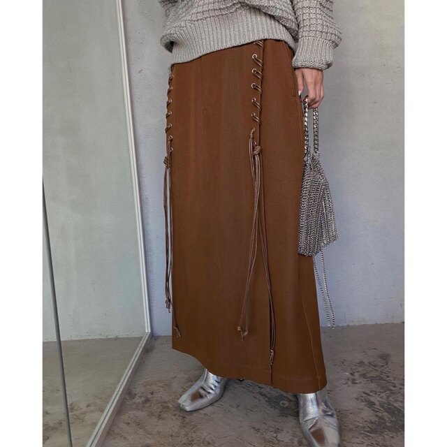 Ameri VINTAGE(アメリヴィンテージ)のWRAPPING CODE SKIRT / AMERI VINTAGE アメリ レディースのスカート(ロングスカート)の商品写真