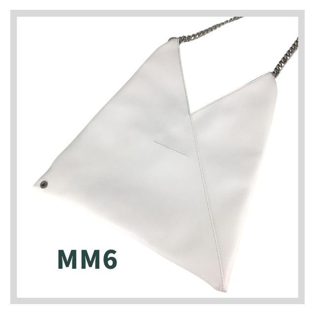 Maison Margiela MM6 チェーンバッグ　トライアングル ホワイト