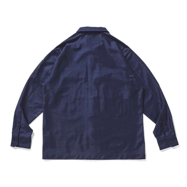 S WTAPS 20AW BUDS LS COTTON SATIN NAVY