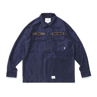 ダブルタップス(W)taps)のS WTAPS 20AW BUDS LS COTTON SATIN NAVY (シャツ)