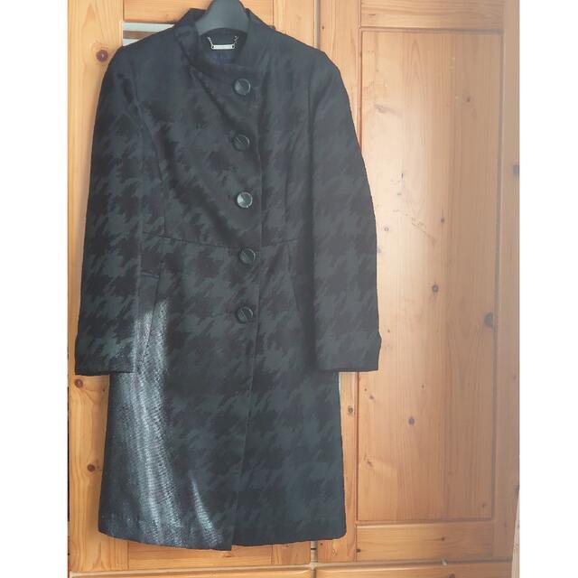 「MICHEL KLEIN」モダンな36サイズ秋冬用黒コートです。