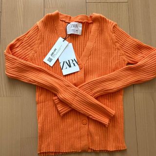 ザラ(ZARA)のZARA リブニットカーディガン(カーディガン)