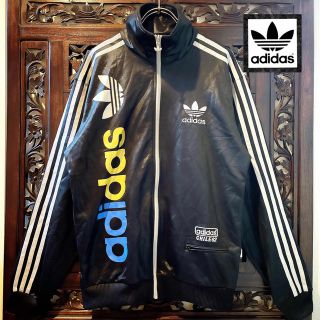 アディダス(adidas)のアディダス オリジナルス レザー調  CHILE62 ロゴ ジャージ パーカー(ジャージ)