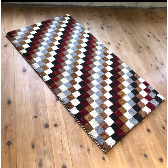 ウールギャべ 手織り74×140cm キッチンマットサイズ 新品未使用 1