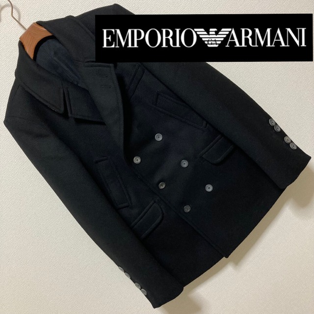 美品■EMPORIO ARMANI■定価25万円 ミリタリー ピーコート 50正規品