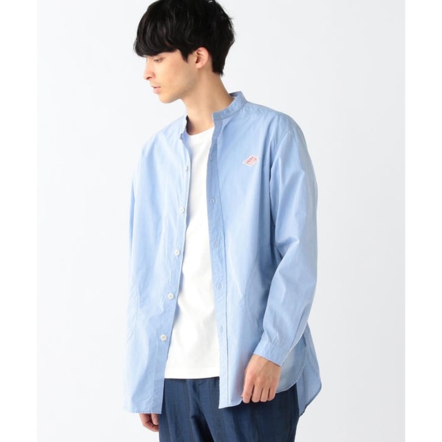 DANTON(ダントン)のDANTON × BEAMS ポプリン バンドカラーシャツ　40 メンズのトップス(シャツ)の商品写真