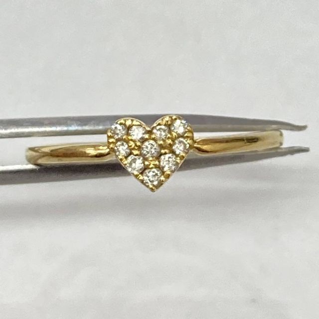 AHKAH アーカー K18 ハートダイヤモンドリング 金 0.05ct 期間限定特別