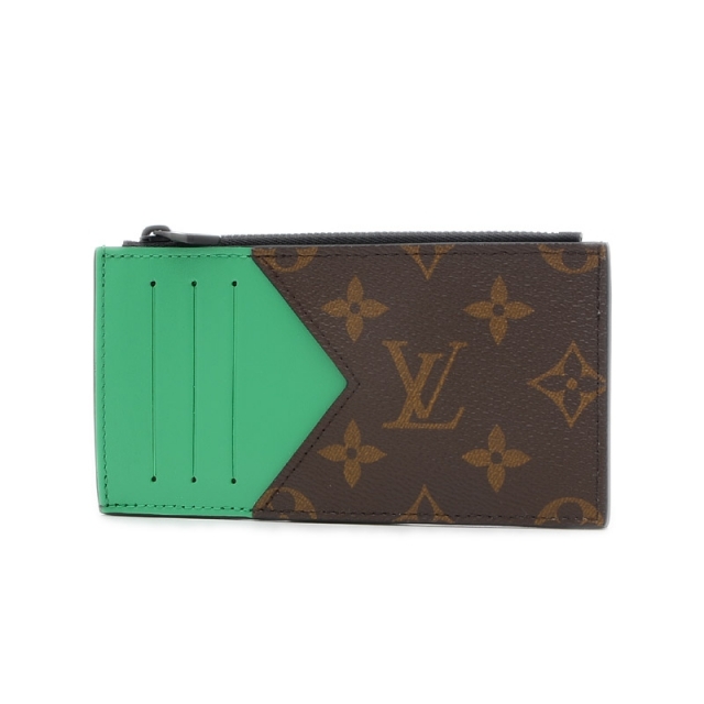 LOUIS VUITTON(ルイヴィトン)のルイ･ヴィトン モノグラムマカサー コインカードホルダー 財布 グリーン M81 メンズのファッション小物(コインケース/小銭入れ)の商品写真