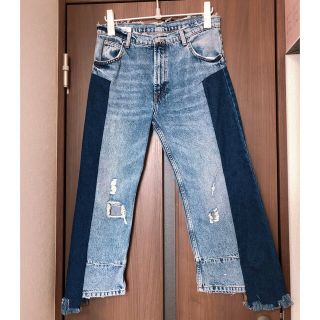 ZARA - ❤️ 新品 ZARA バイカラー フリンジダメージジーンズ ❤️