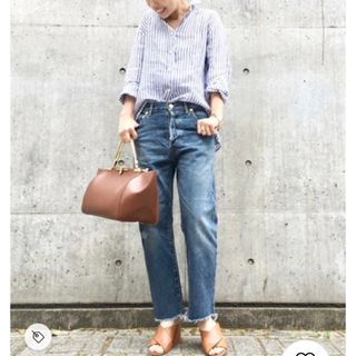 美品✨ドゥーズィエムクラス  リネン ウォッシュシャツ 紺 おうち洗いok