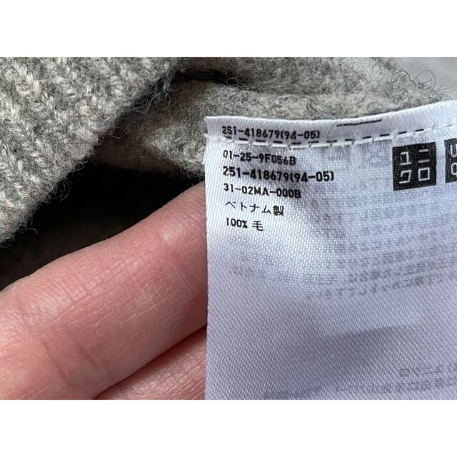 UNIQLO(ユニクロ)のUNIQLO 美品❣️ショート丈ニット　毛100% レディースのトップス(ニット/セーター)の商品写真