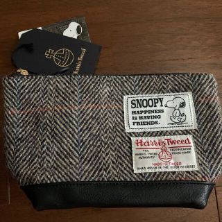 ハリスツイード(Harris Tweed)の【新品】ハリスツィード×スヌーピー　ポーチ(ポーチ)