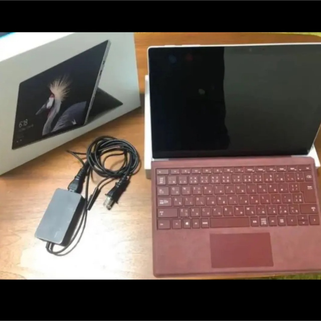 【美品】surface pro6 128GB グレー 画面保護シート付き