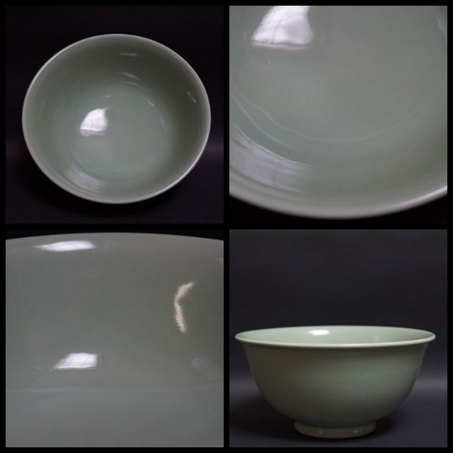 おトク】 茶道具 四代 共箱 径20.5cm 大型鉢 秘色窯 造 清風与平 陶芸 おトク】 茶道具 四代 共箱 径20.5cm 大型鉢 秘色窯 造 清風与平 陶芸