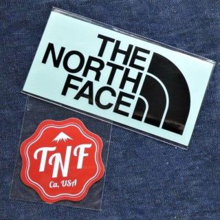 ザノースフェイス(THE NORTH FACE)の2枚セット TNF ステッカー NN32347 BK NN32229 SH 新品(その他)