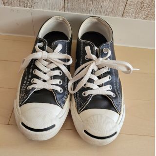 コンバース(CONVERSE)のジャックパーセル レザー 24cm ブラックホワイト(スニーカー)