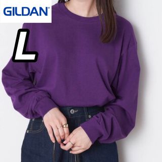 ギルタン(GILDAN)の【大特価セール】新品 ギルダン 6oz 無地長袖Tシャツ パープル L(Tシャツ/カットソー(七分/長袖))