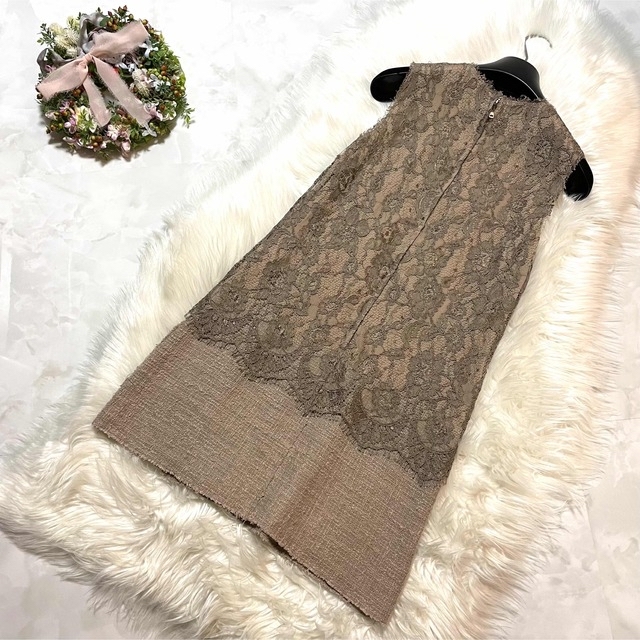 本物 美品 ドルチェ&ガッバーナ レース トリミング ノースリーブ