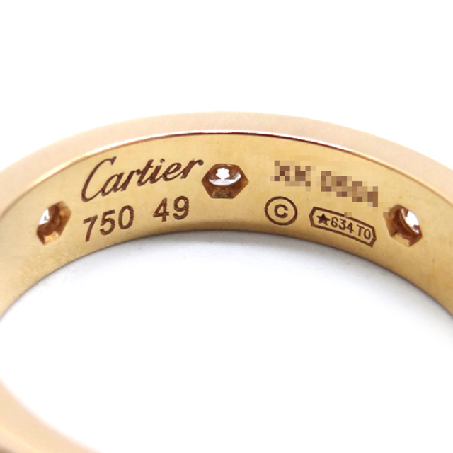 Cartier(カルティエ)のカルティエ ミニラブリング フルダイヤ K18PG ピンクゴールド＃49 約9号 レディースのアクセサリー(リング(指輪))の商品写真